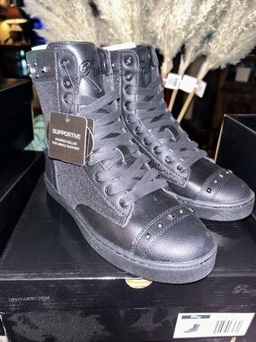 Pastry women’s  Black High-Top Supportive military glitz New